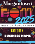 2025 Customized Best of Morgantown Award Plaque