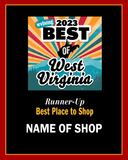 2023 Customized Best of West Virginia Award Plaque